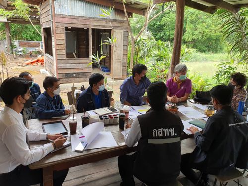การจัดแนวสายไฟฟ้าและนำสายสื่อสารลงไต้ดินบริเวณหน้าโครงการ Reignwood Park ต.ลำไทร อ.ลำลูกกา จ.ปทุมธานี
